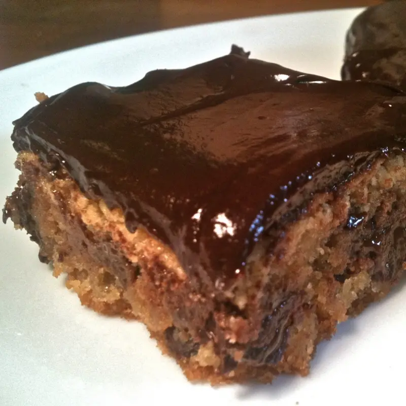 Peanut Butter Brownies With Chocolate Ganache
