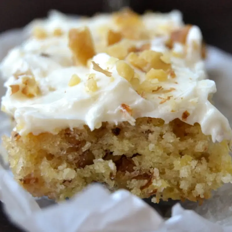 One Bowl Hummingbird Cake Bars