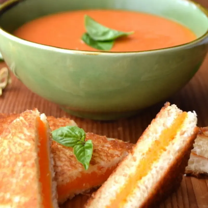 Mini Grilled Cheese with Tomato Soup Dip