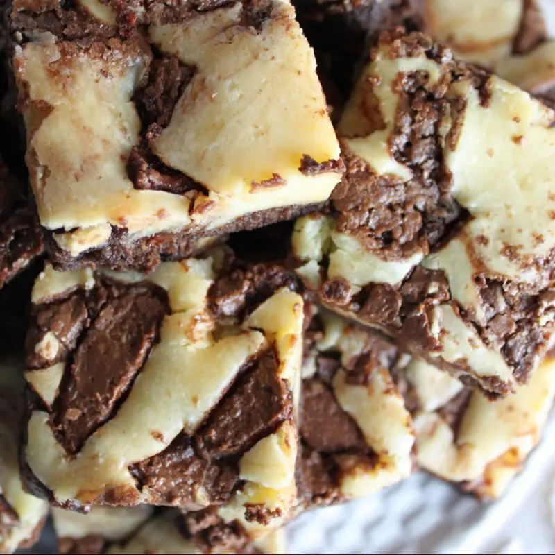 Toblerone Brownies With Cream Cheese Ribbons