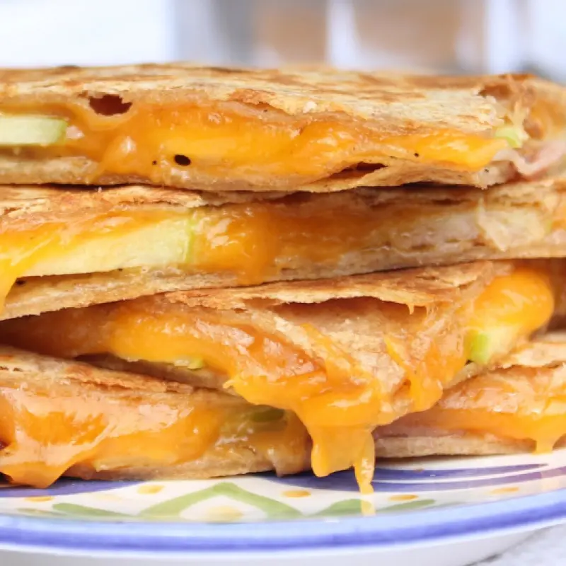 Cheddar, Apple and Prosciutto Quesadillas