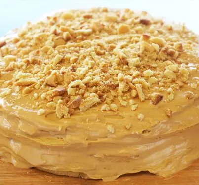 Caramel Banana Cream Cake