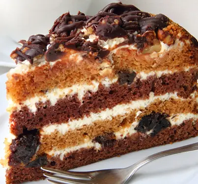 Chocolate and Golden Vanilla Layer Cake