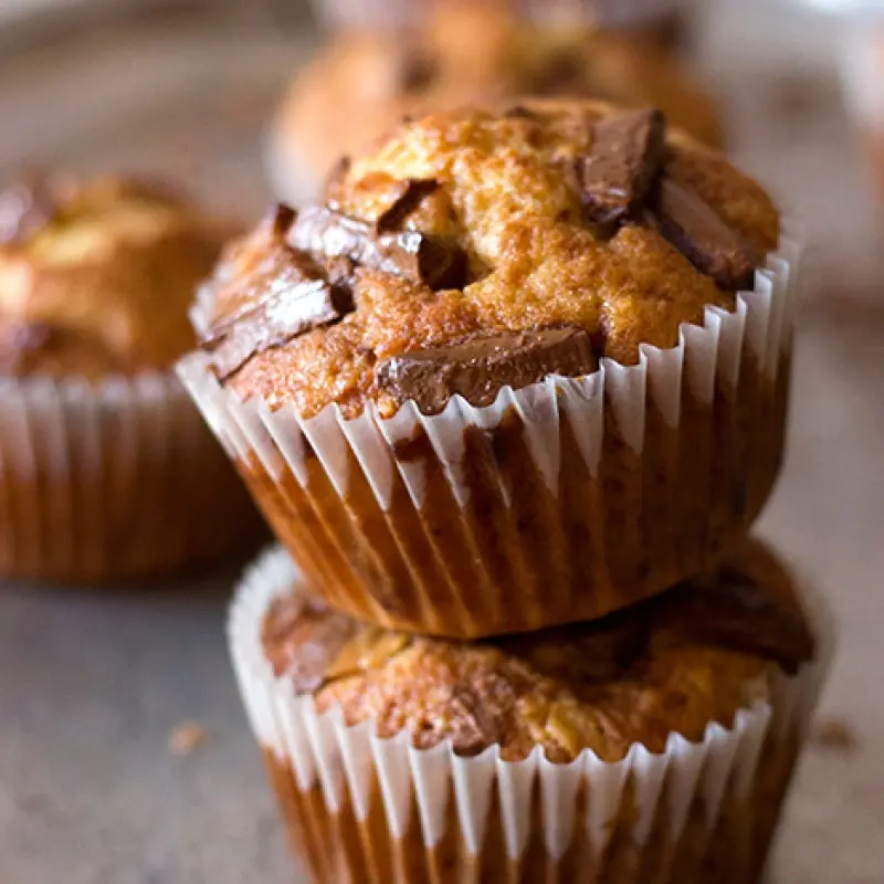 Choc Chip Banana Muffins
