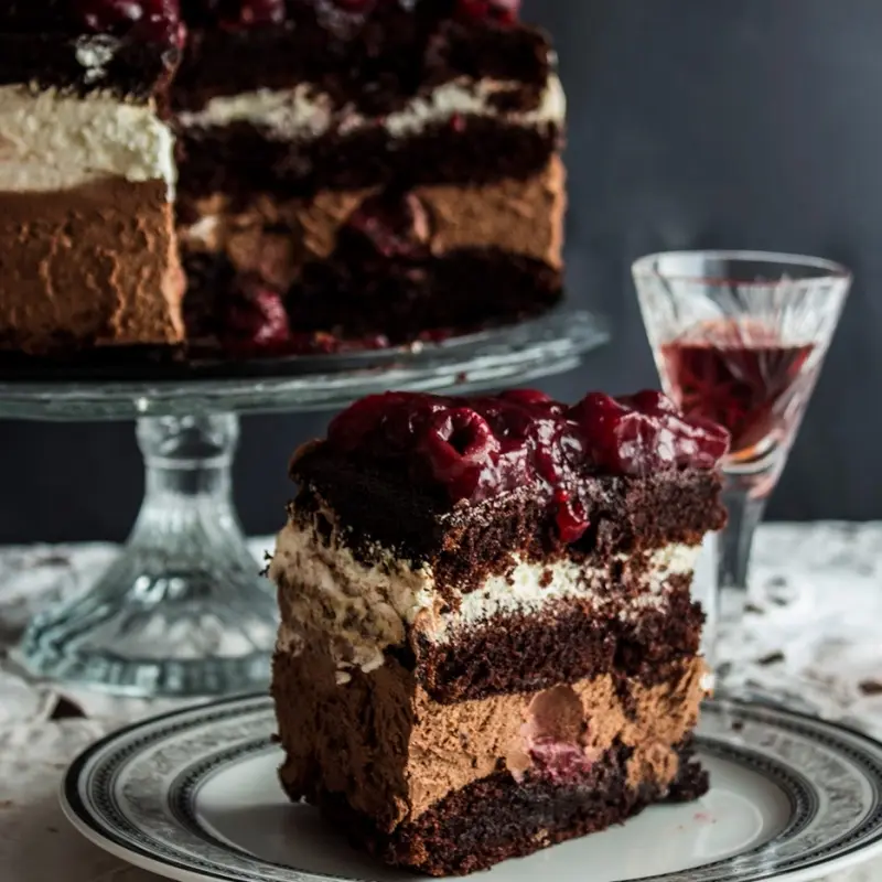Spike Brandy Heavenly Dark Chocolate Mousse Cherry Cake