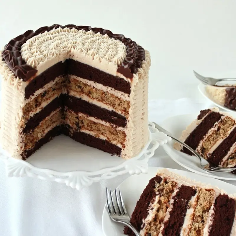 Chocolate Cinnamon Raisin Cake with Buttercream