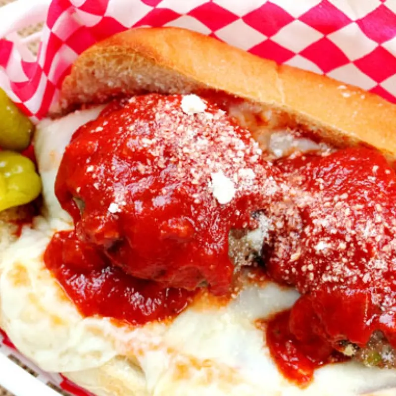 Meatball Sandwich with Marinara Sauce
