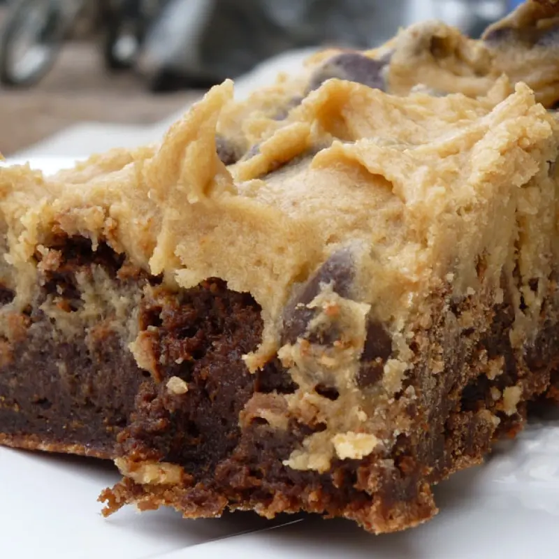 Cookie Dough Topped Brownies