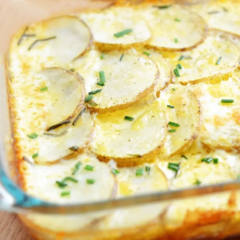Double Cheese Scalloped Potatoes