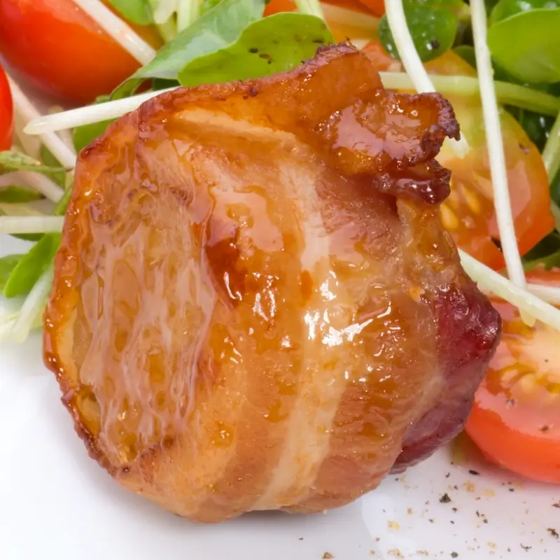 Bacon Wrapped Ginger Soy Scallops