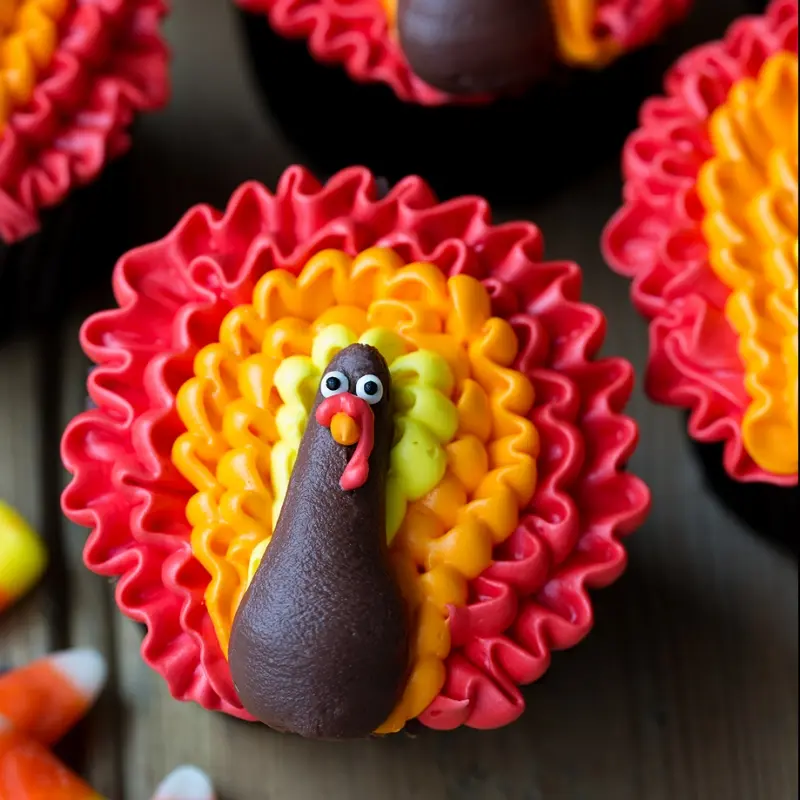 Thanksgiving Turkey Cupcakes
