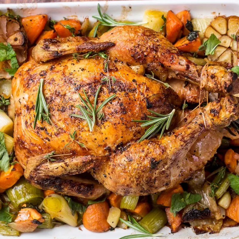 Garlic Rosemary Roasted Chicken
