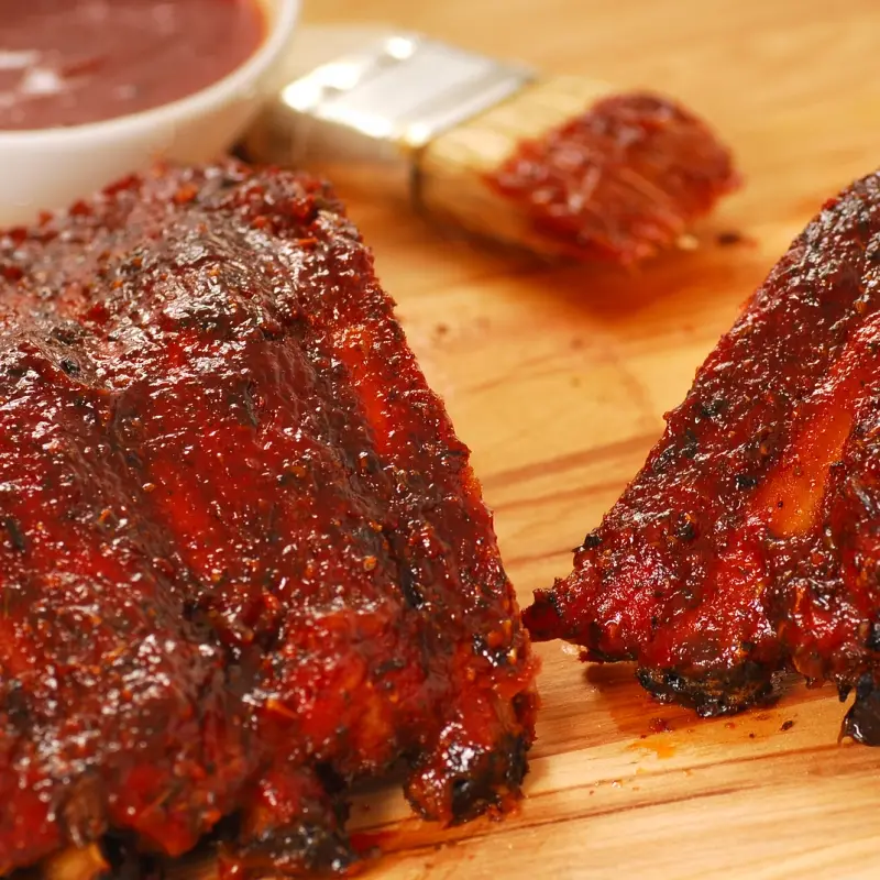Roasted Saucy Oven Ribs