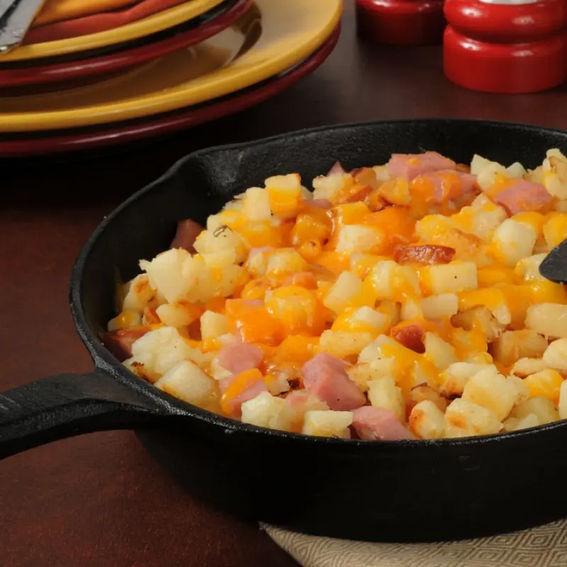 Skillet Potatoes and Ham
