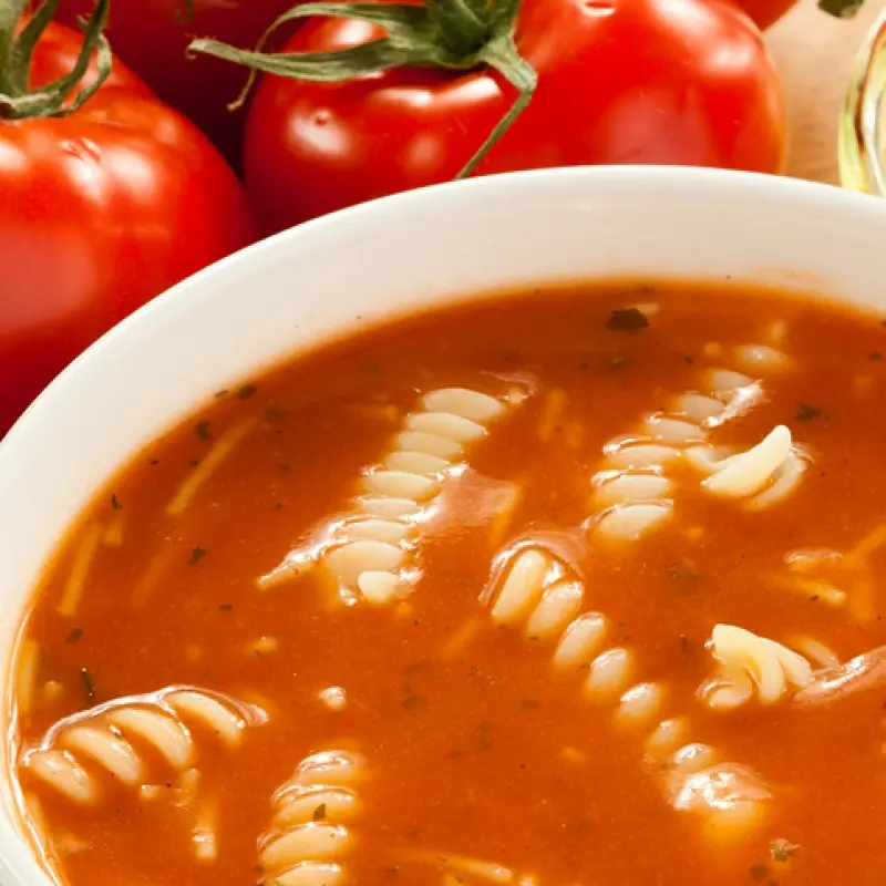 Tomato Juice Pasta Soup