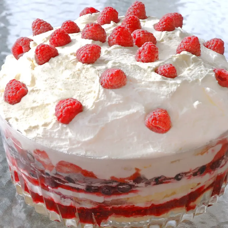 Fresh Berry and Whipped Cream Trifle