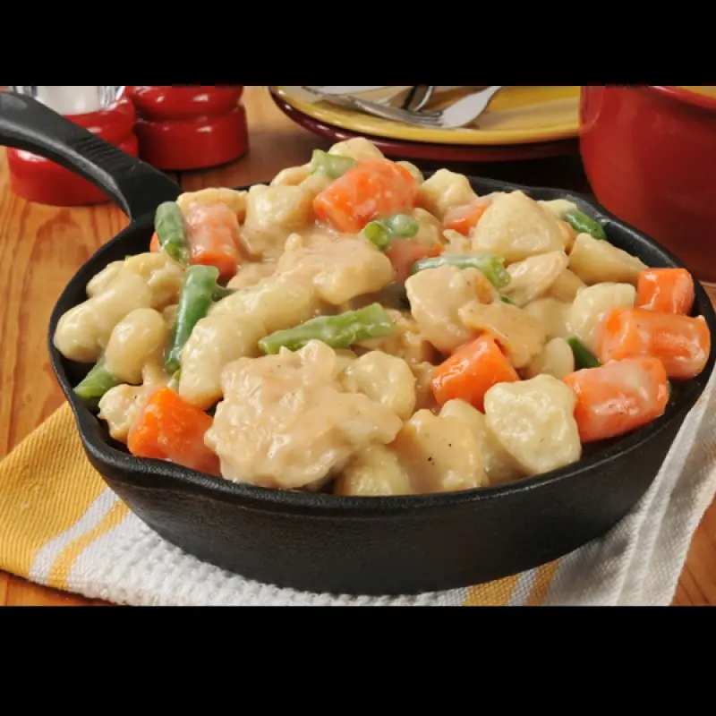 Stovetop Chicken Stew and Soft Dumplings