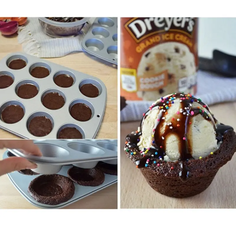 Easy Homemade Brownie Bowl Sundaes