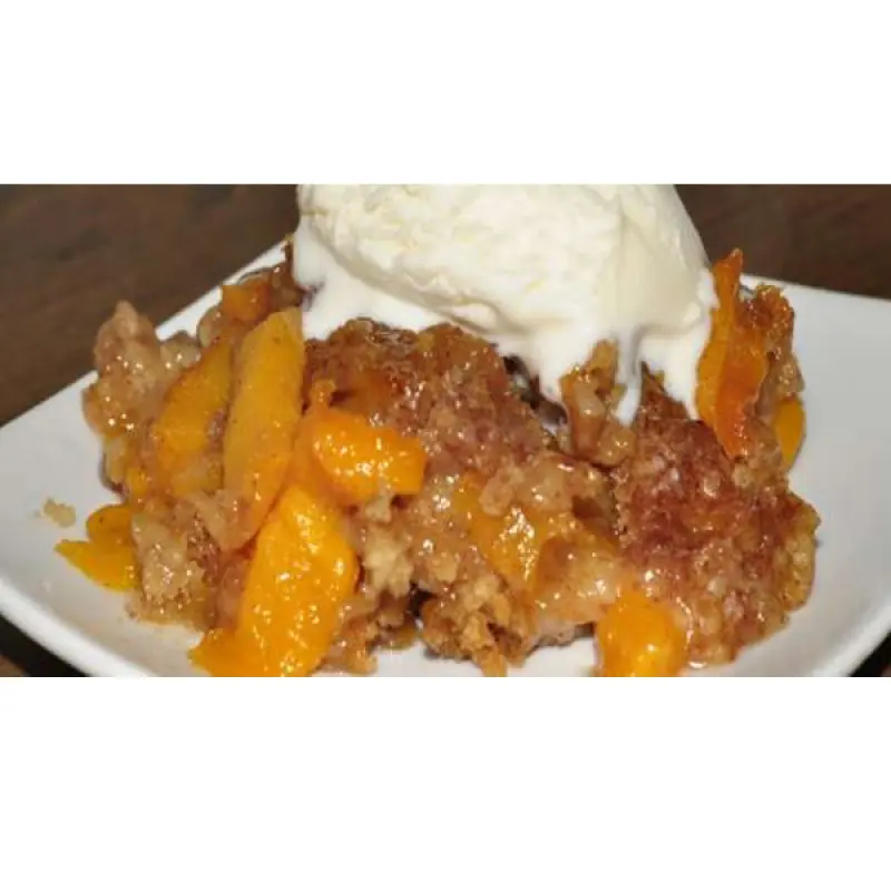 Crock Pot Peach Cobbler