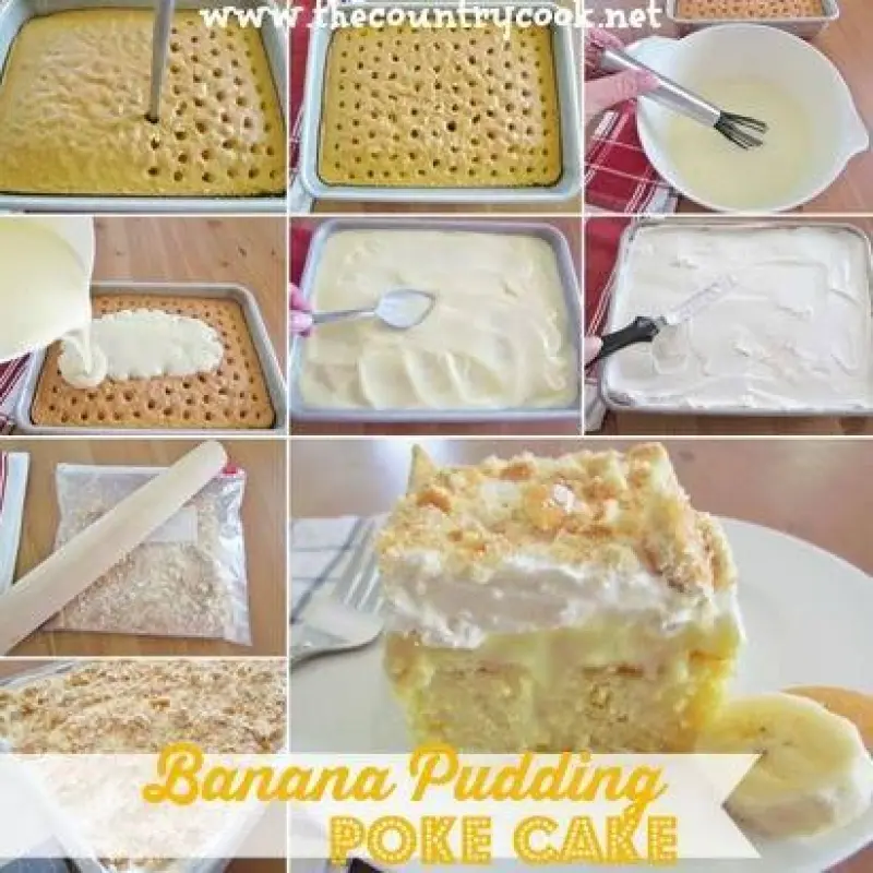Banana Pudding Poke Cake!