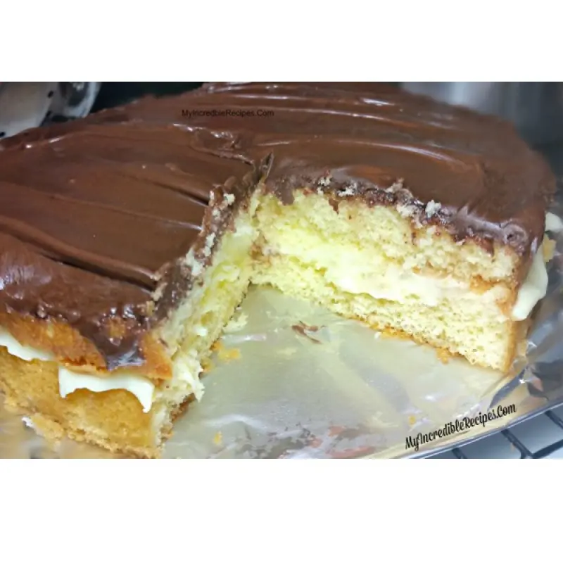 Boston Cream Pie Poke Cake!