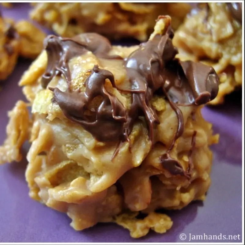 Peanut Butter Cornflake Clusters Dessert