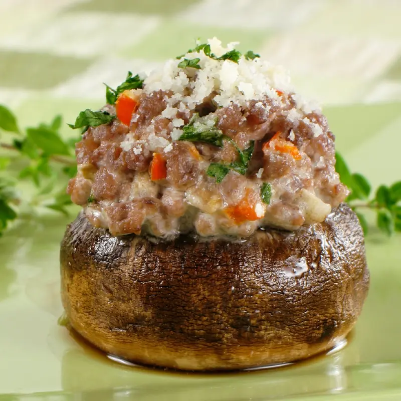 Beef Stuffed Mushrooms