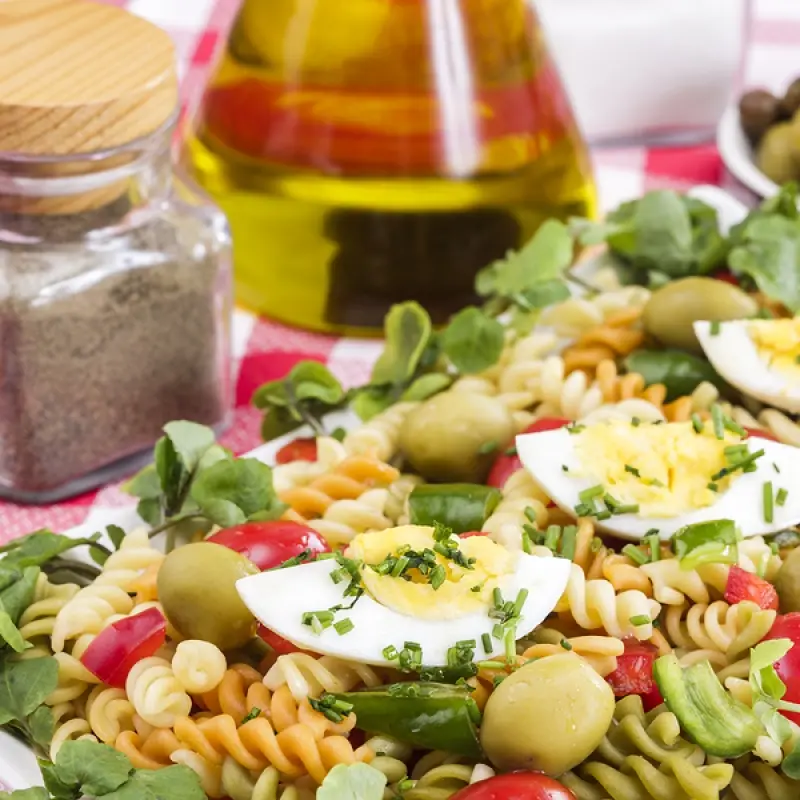 Spiral Pasta And Egg Salad