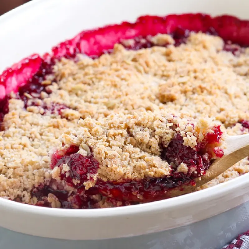 Raspberry Plum Crumble
