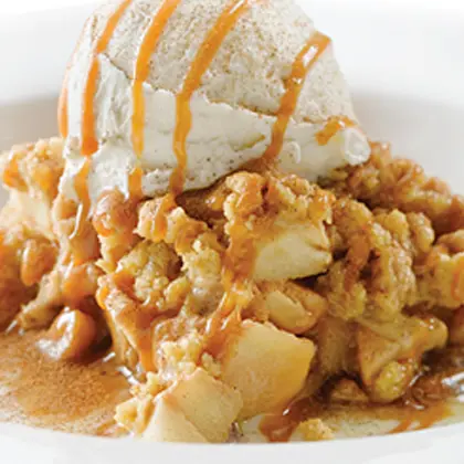 Apple Crumble and Ice Cream