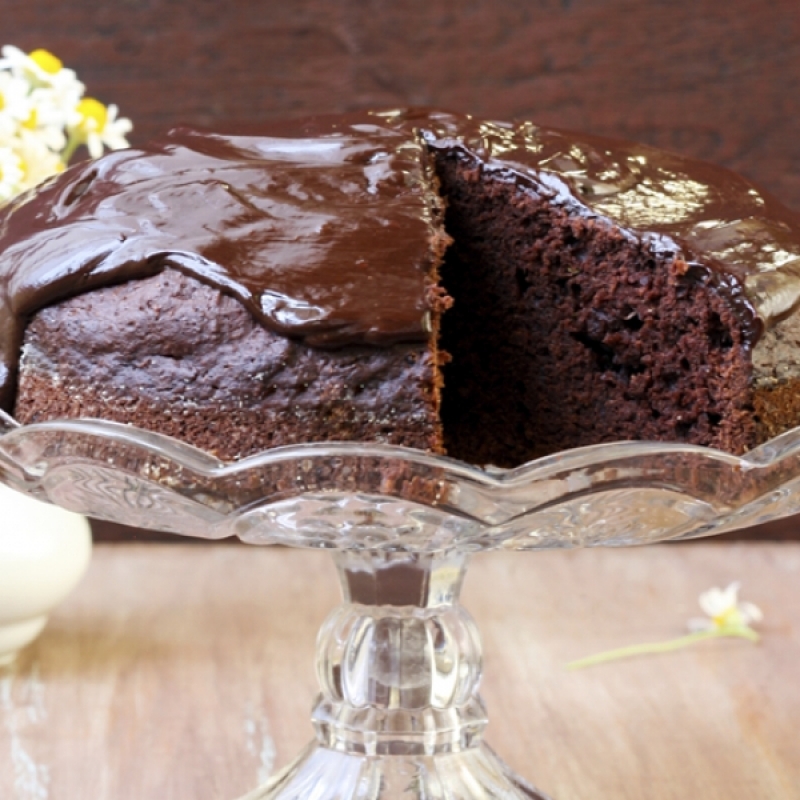 Glazed Chocolate Zucchini Cake Recipe